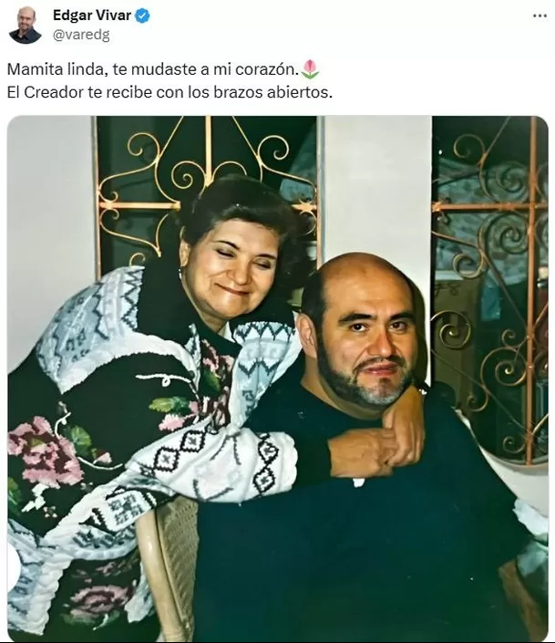 La despedida de Edgar Vivar a su madre / X
