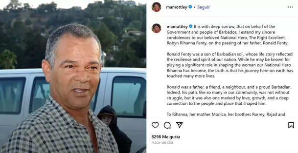 Condelencias por la muerte del papá de Rihanna / Instagram