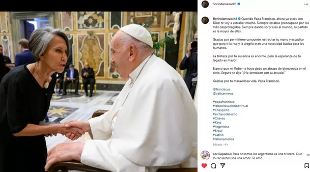 La actriz mexicana Florinda Meza también se despididó de Francisco / Instagram