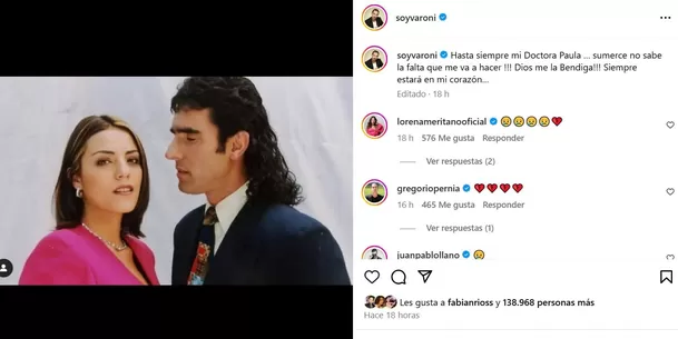 La despedida de Miguel Varoni a Sandra Reyes / Instagram