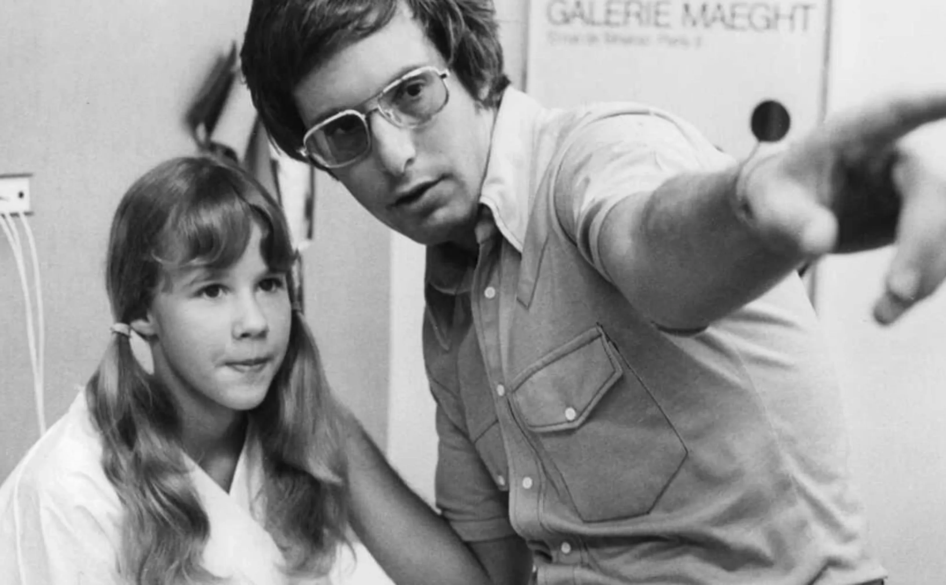 William Friedkin y Linda Blair en las grabaciones de 'El Exorcista'