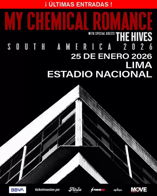 My Chemical Romance se presentará en Lima este 25 de enero / Move Concerts 
