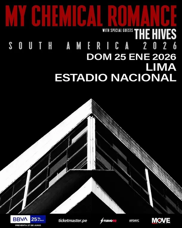 My Chemical Romance llega por primera vez al Perú / Instagram My Chemical Romance llega por primera vez al Perú / Instagram
