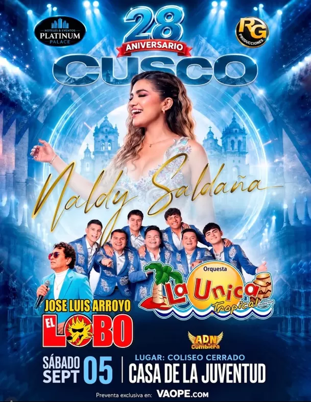 Naldy Saldaña anuncia su regreso a los escenarios en Cusco/ IG: @saldananaldy Naldy Saldaña anuncia su regreso a los escenarios en Cusco/ IG: @saldananaldy