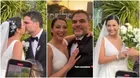 Natalia Salas lloró al casarse por religioso con Sergio Coloma