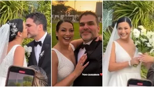 Natalia Salas rompió en llanto al casarse por religioso con Sergio Coloma / Instagram