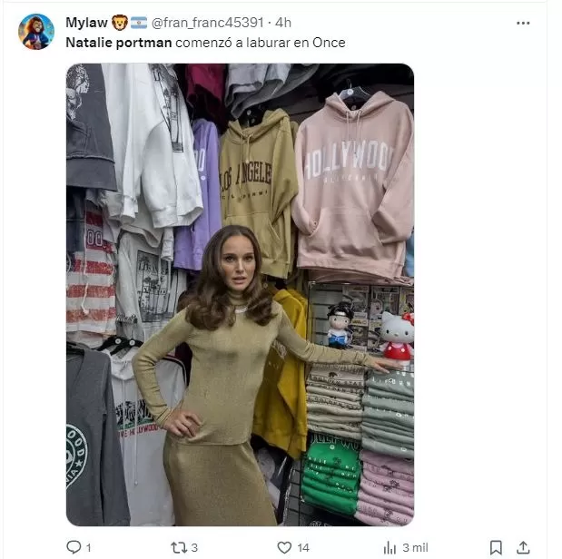 Natalie Portman causa revuelo por sesión de fotos en tienda / X