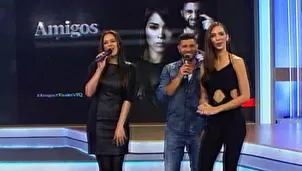 Natalie y Yako junto a Karen Schwarz. Video: América Noticias