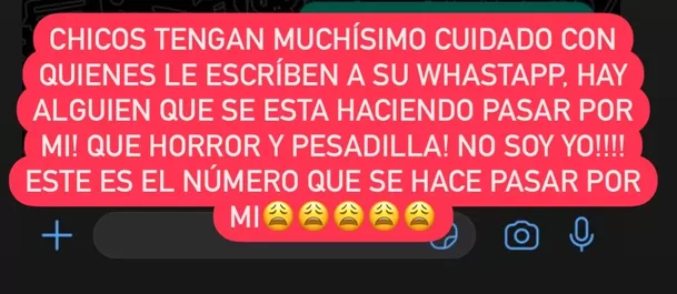 Natalie Vértiz hizo esta importante denuncia en Instagram/Foto: Instagram