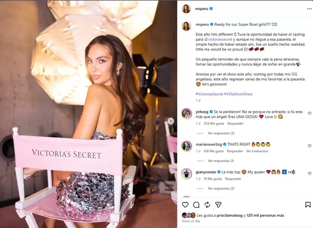 Natalie Vértiz reflexiona tras no quedar en desfile de Victoria’s Secret / IG: msperu Natalie Vértiz reflexiona tras no quedar en desfile de Victoria’s Secret / IG: msperu