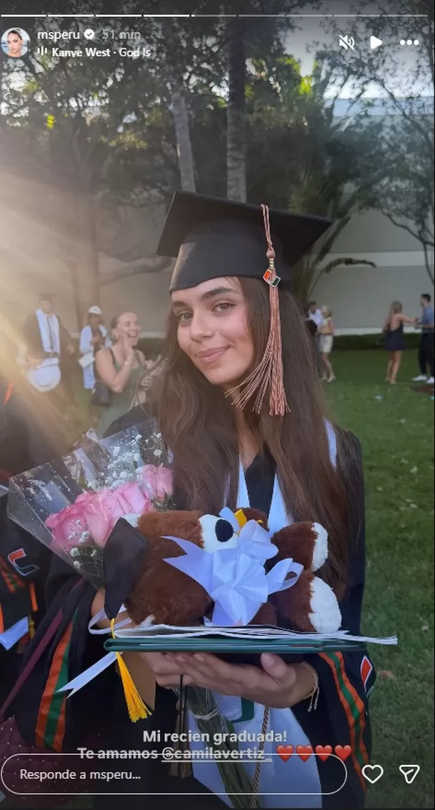 Natalie Vértiz se emociona por graduación de su hermana Camila/ Captura Instagram