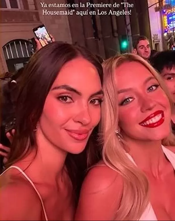 Natalie Vértiz y Sydney Sweeny en avant premier de 'The Housemaid’ / Instagram