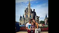 Natalie Vértiz y Yaco Eskenazi disfrutaron así de Disney