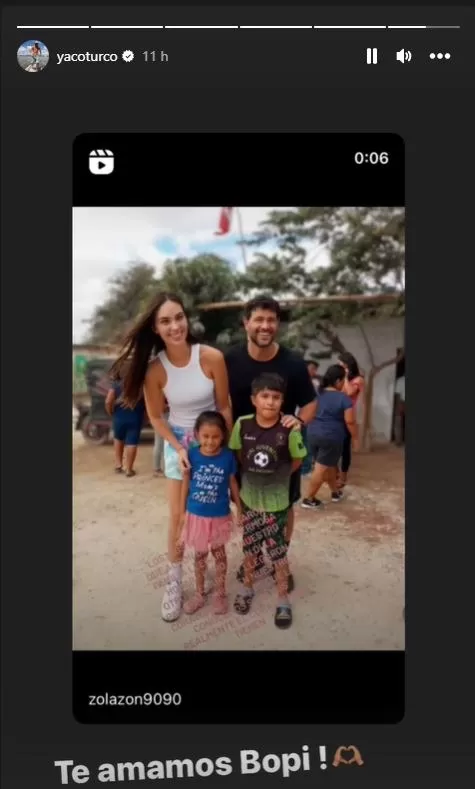 Yaco Eskenazi feliz de haber conocido a la familia de Rosmery Coveñas en Chiclayo / Foto: IG Yaco Eskenazi