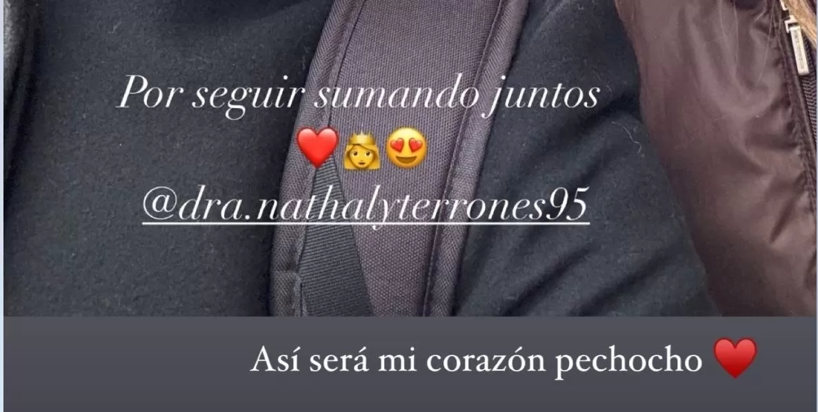 Mensaje de Martí Cobo para Nathaly Terrones/Fuente: Instagram