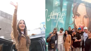 Natti Natasha se emocionó con mural en su honor / Difusión 