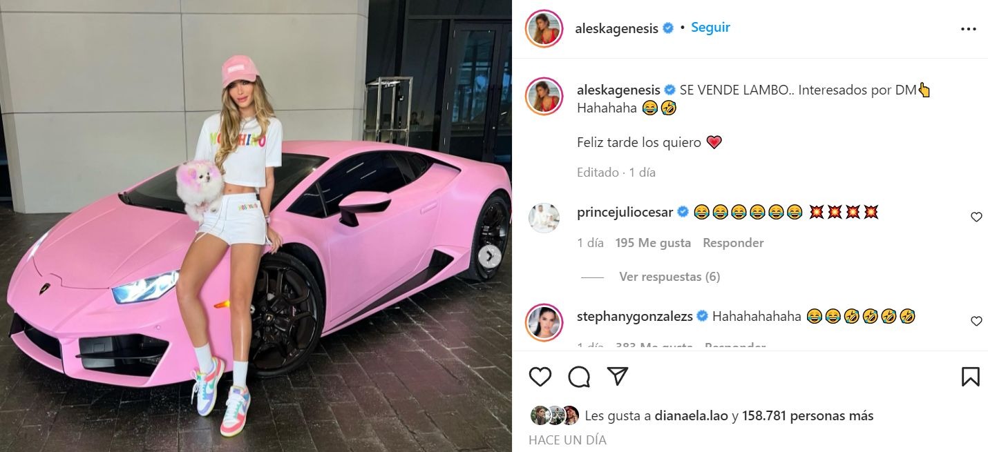 Nicky Jam: Aleska Génesis negó venta del Lamborghini que le regaló el ...