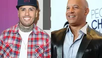 NickyJam y Vin Diesel juntos en una película. Foto: Composición