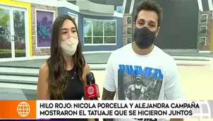 Nicola Porcella y Alejandra Campaña hablaron de su relación y mostraron el tatuaje que se hicieron juntos