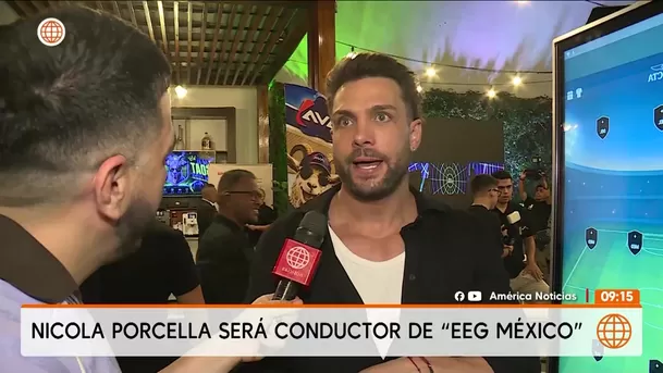 Nicola Porcella está entusiasmado por ser conductor de EEG México / Captura