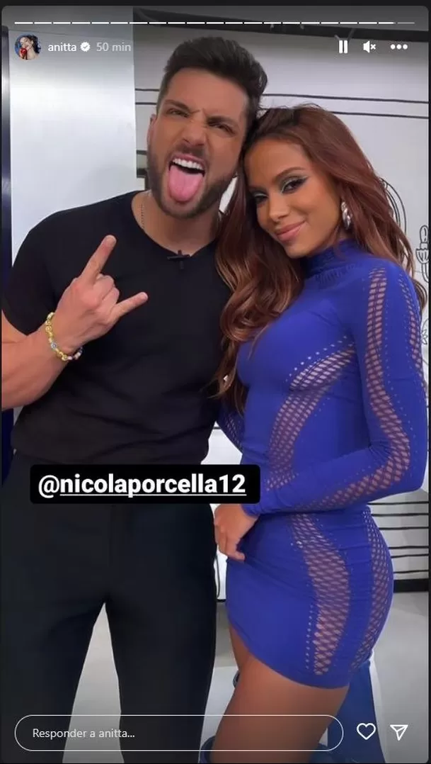 Nicola dejó impresionada a Anitta tras conocerse en el programa mexicano 'Hoy'/ Foto: IG Anitta