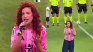 Nicole Zignago interpretó el himno de Estados Unidos en Miami