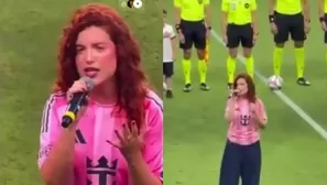 Nicole Zignago interpretó el himno de Estados Unidos en Miami/ Video y Foto: América TV