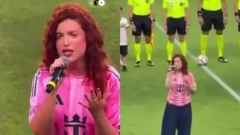 Nicole Zignago interpretó el himno de Estados Unidos en Miami/ Video y Foto: América TV