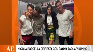 Nicola Porcella se va de fiesta con Danna Paola y Kunno. Video: América