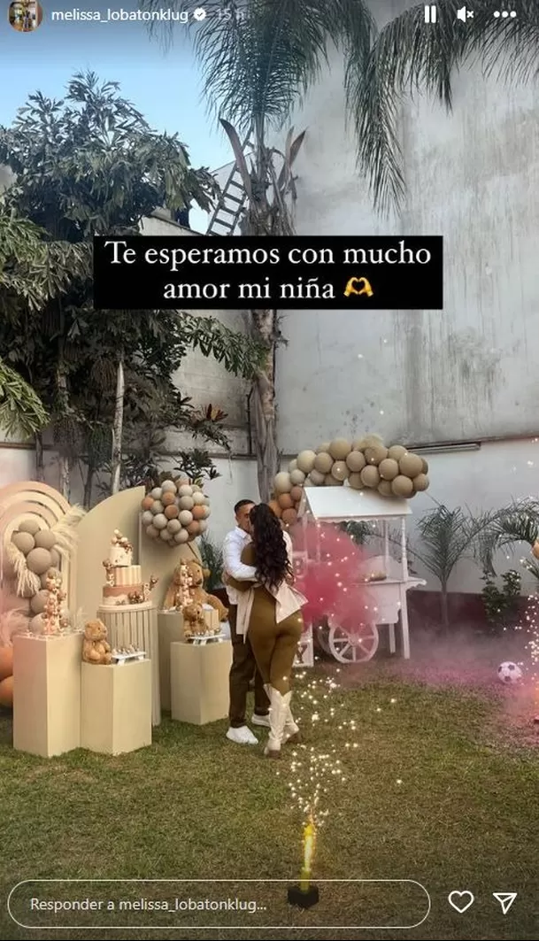 Melissa Lobatón Klug se emocionó en la revelación de sexo del bebé de Melissa Klug / Foto: Instagram