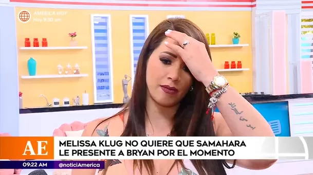 Melissa Klug no quiere conocer a Bryan Torres / América Espectáculos