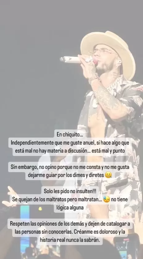 Andrea San Martín se pronuncia sobre polémica de Anuel y Yailín / Instagram