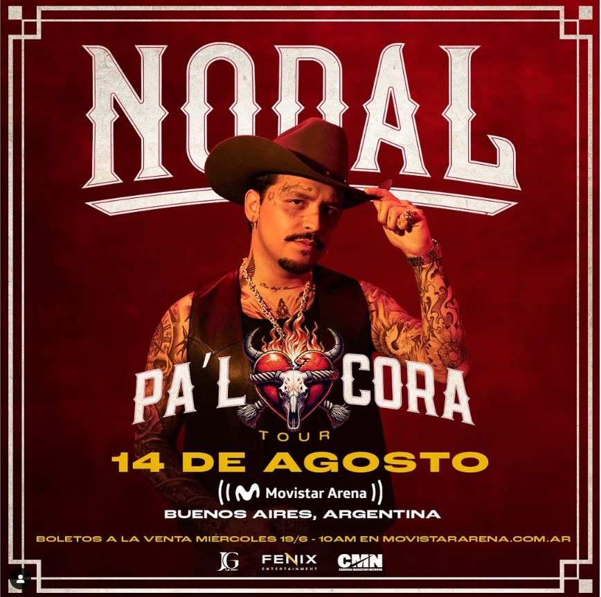 Christian Nodal anunció un concierto en Argentina y fue amenazado/Foto: Instagram