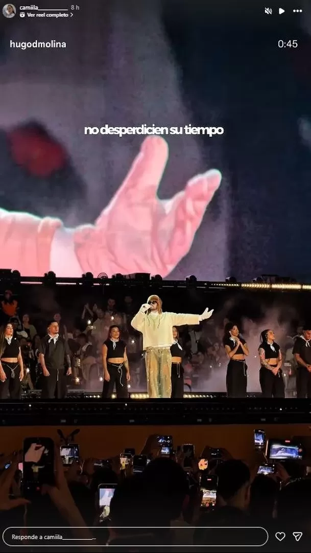 Camila Ganoza, pareja de Sergio Peña, compartió discurso de BadBunny / Instagram