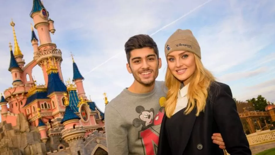 Zayn Malik y Perrie Edwards en Disney. Foto: Twitter Oficial