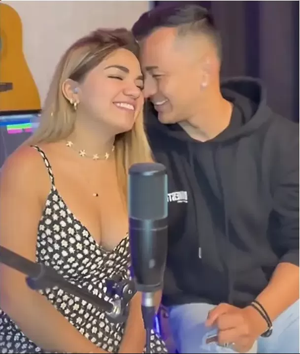 Naldy Saldaña junto a su novio Hansel Bernuy / IG: hanselsax