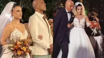 La novia avanzaba emocionada junto a su padre cuando un inesperado traspié casi le juega una mala pasada antes de dar el esperado "sí, acepto" Video: Instagram @nubelavaud
