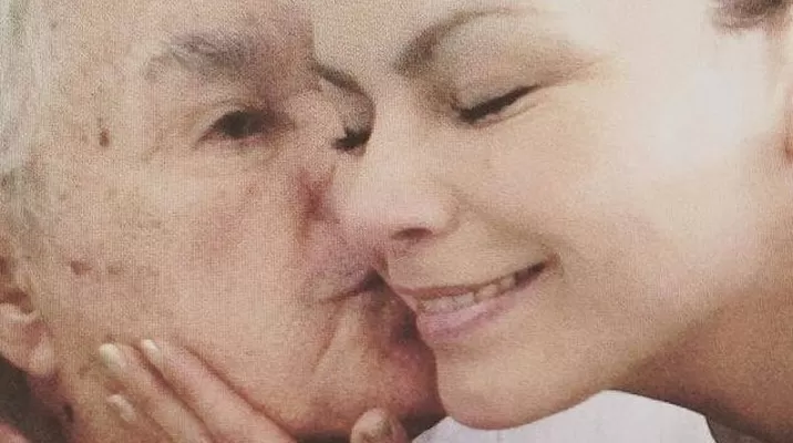 Olga Tañón y su padre