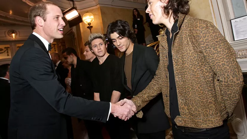One Direction se reunió con el Príncipe William y Kate Middleton