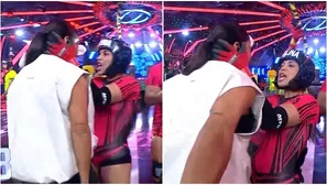 Onelia Molina celebró su triunfo en la cara de Katia Palma. Fuente: AméricaTV