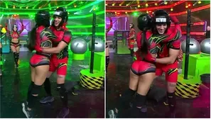 Onelia Molina corre a darle tremendo abrazo con Kevin Díaz tras vencer a Melissa Loza / AméricaTV