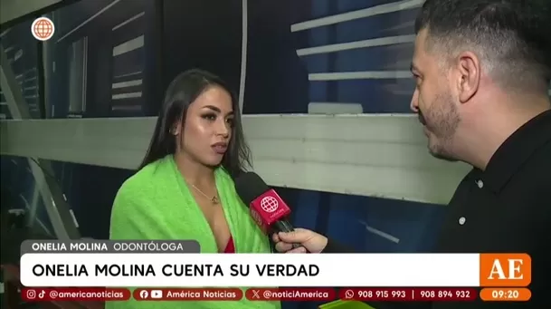 Onelia Molina habló con América Espectáculos. Foto: América TV Onelia Molina habló con América Espectáculos. Foto: América TV