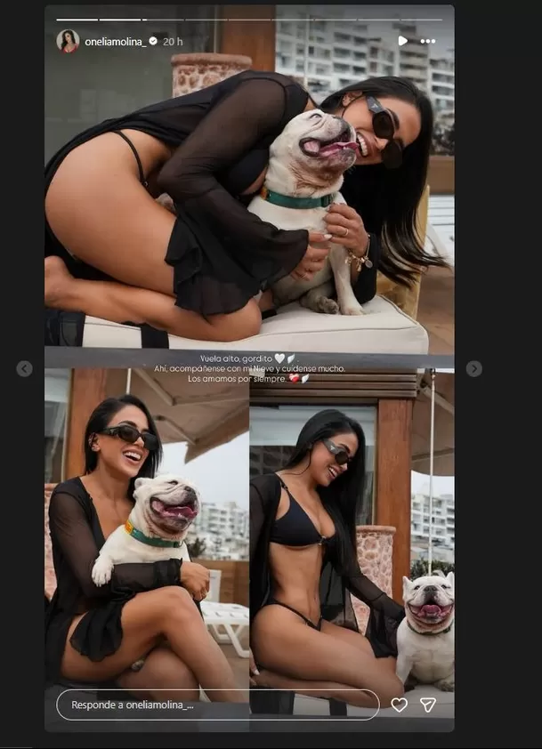 Onelia Molina dejó en shock a sus fans con un mensaje de despedida. En sus palabras también recordó a Nieve, su mascota que murió meses atrás.Video: Instagram @oneliamolina_