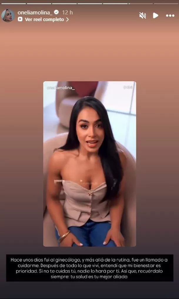 Onelia Molina contó que decidió hacerse una prueba de ETS tras el ampay de Mario Irivarren. Foto: Instagram