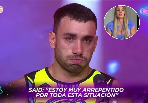 Said Palao lloró mientras le ofrecía disculpas a Alejandra Baigorria por ampay en Argentina / Captura