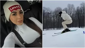 Onelia Molina sorprendió con impactante saltó en la nieve / Instagram