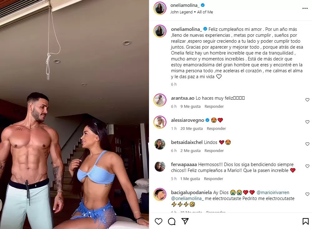 Onelia Molina expresó su profundo amor por Mario Irivarren en el día de su cumpleaños / Instagram