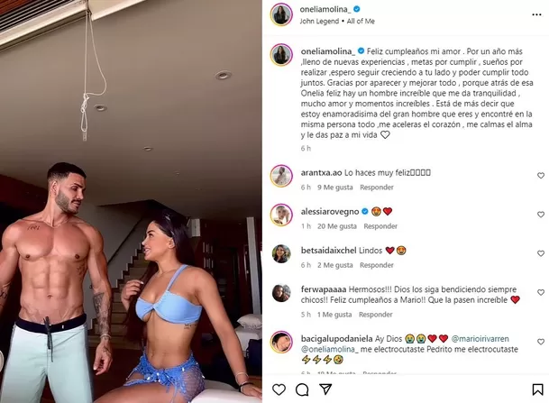 Onelia Molina expresó su profundo amor por Mario Irivarren en el día de su cumpleaños / Instagram Onelia Molina expresó su profundo amor por Mario Irivarren en el día de su cumpleaños / Instagram