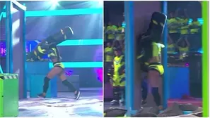 Onelia Molina sufre choque contra una puerta y termina rebotando / AméricaTV