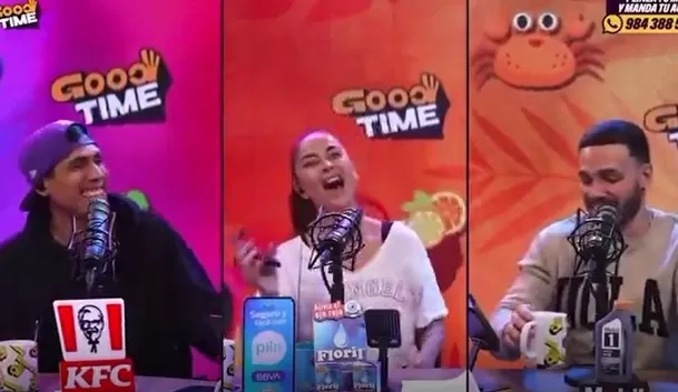 Los conductores de 'Good Time' no dejaron de reír al escuchar a Onelia Molina / Captura